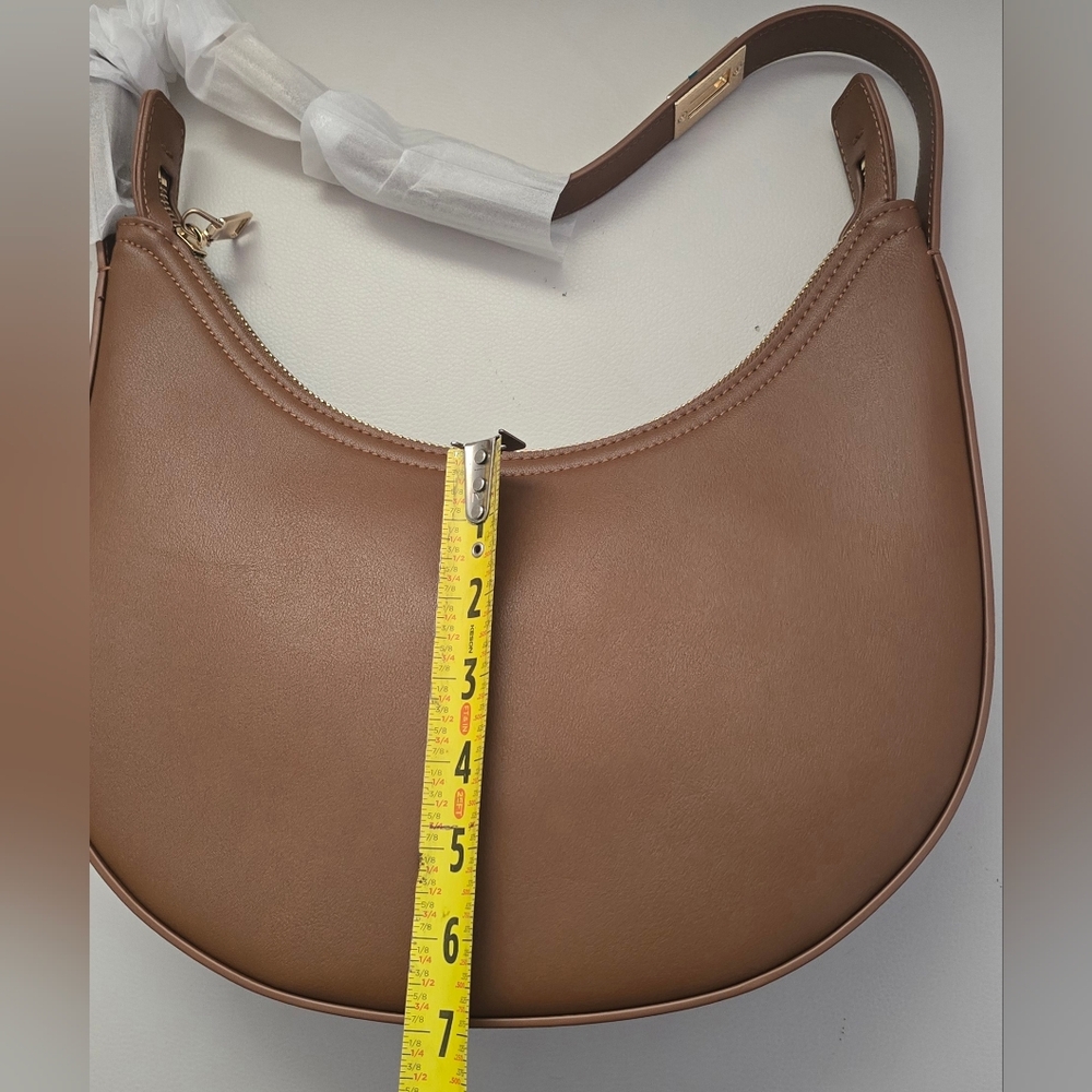 Unbranded Classic Brown Crescent Shoulder Bag - Picture 4 of 6